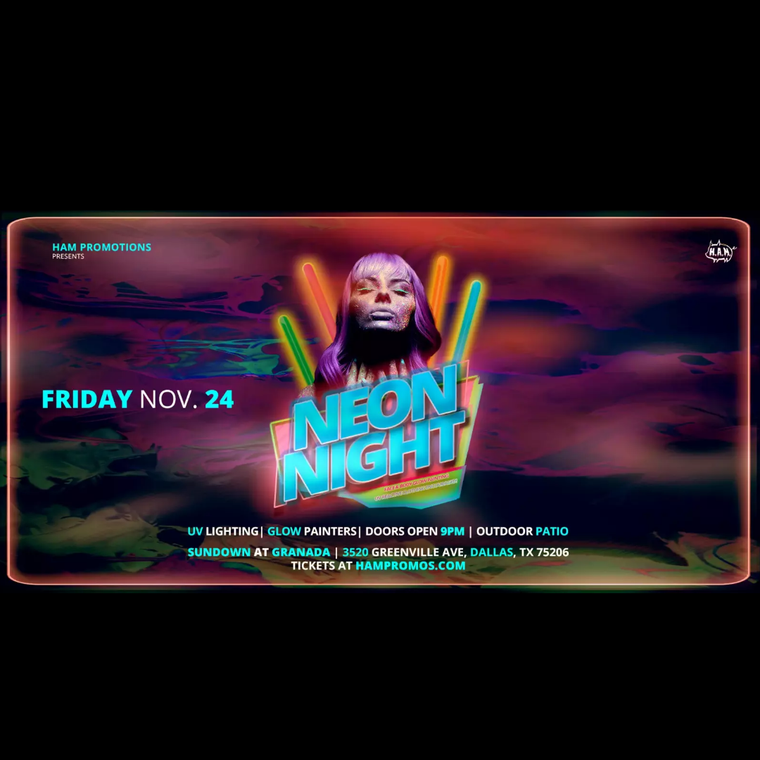 Neon Paint Rave Friday November 24th, 2023
