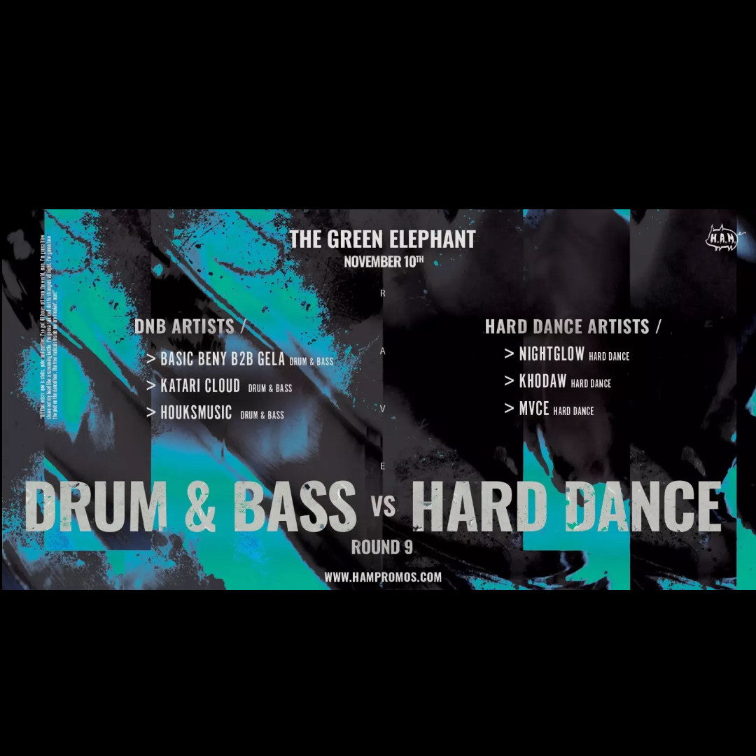 Drum & Bass VS Hard Dance Friday November 10th, 2023