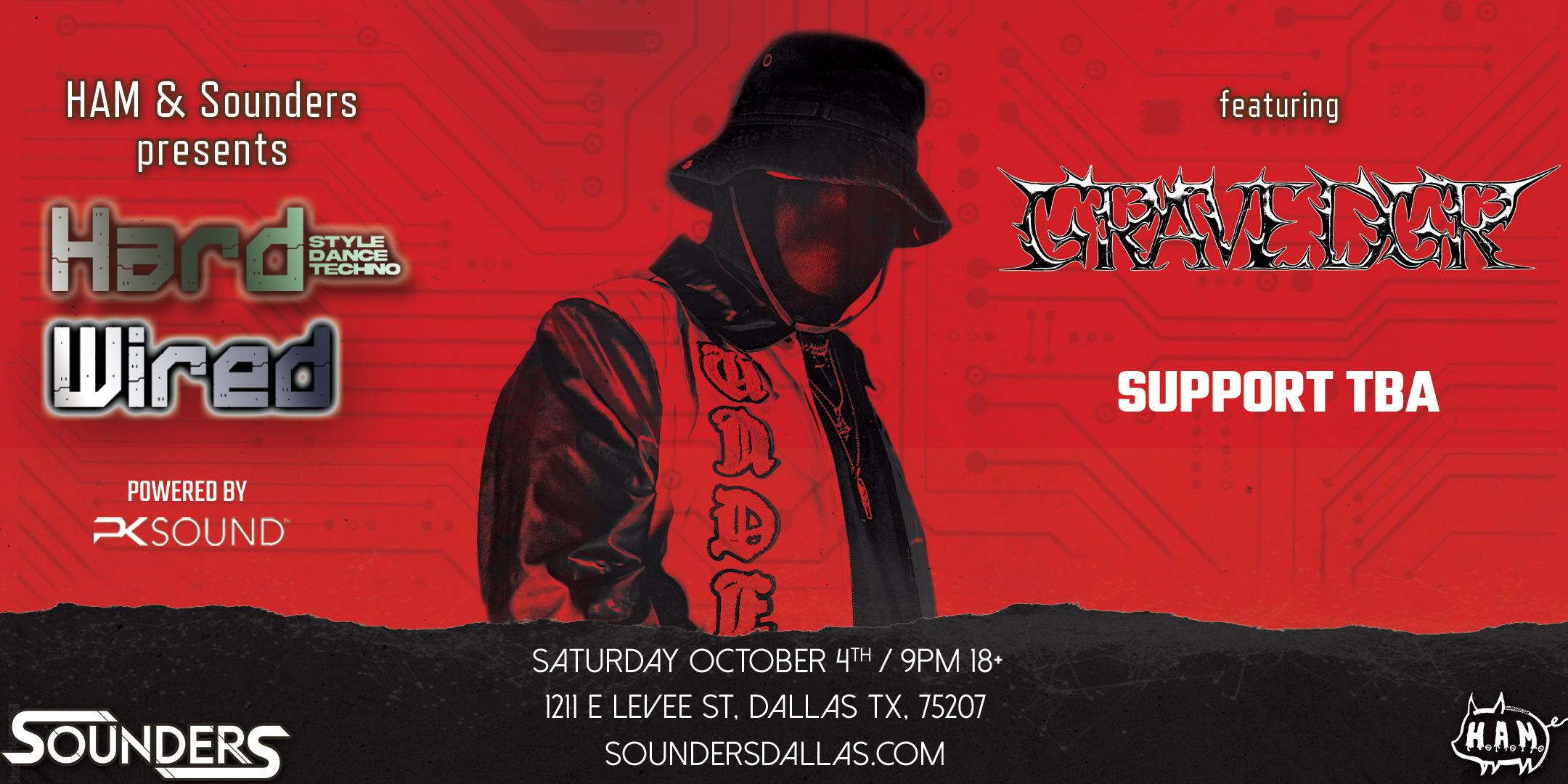 Hard Wired Featuring GRAVEDGR 10/4 @ Sounders Dallas