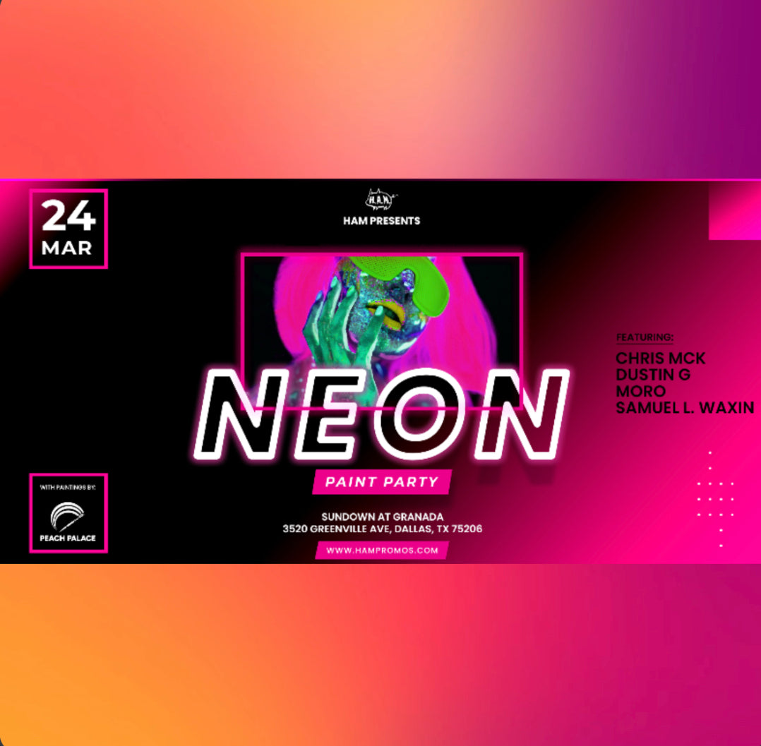 Neon Paint EDM Party Friday March 24th @ Granada's Sundown in Dallas, TX