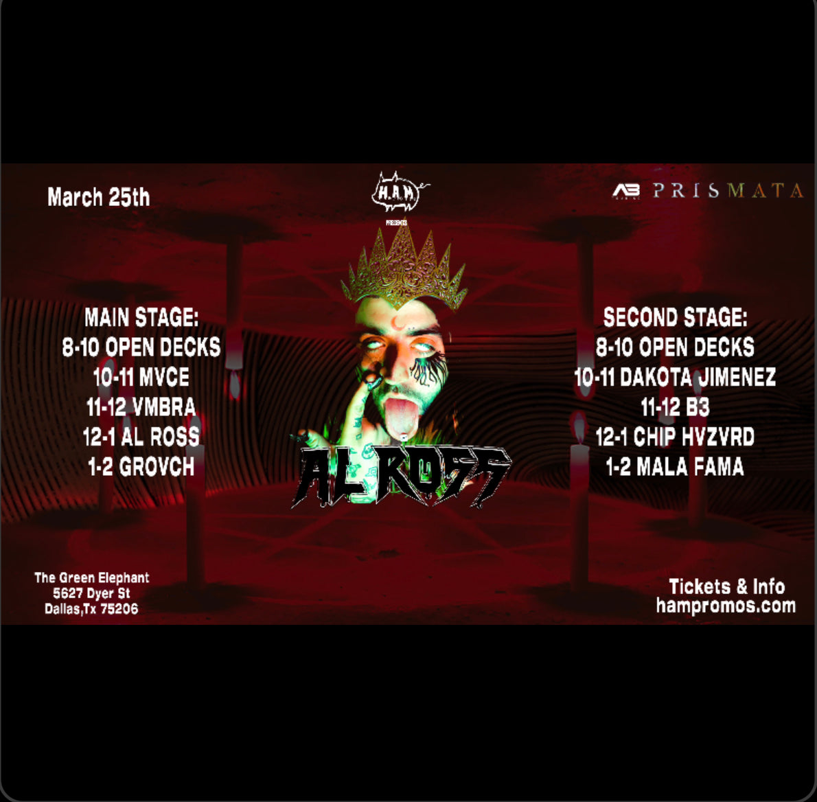 Al Ross returns to Dallas Saturday March 25th, 2023 @ Green Elephant