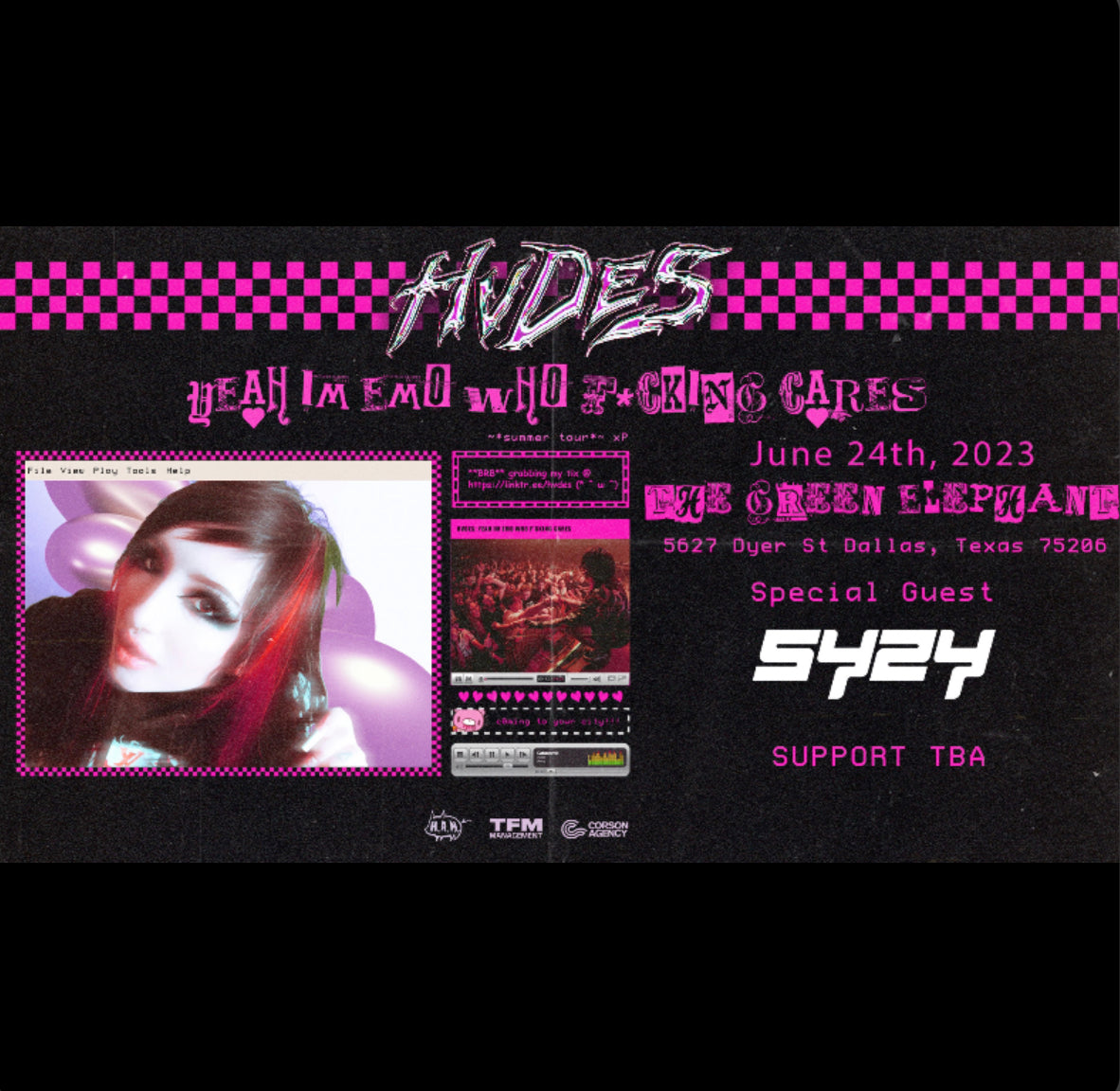 HVDES and Syzy take over Dallas Saturday June 24th, 2023 @ Green Elephant