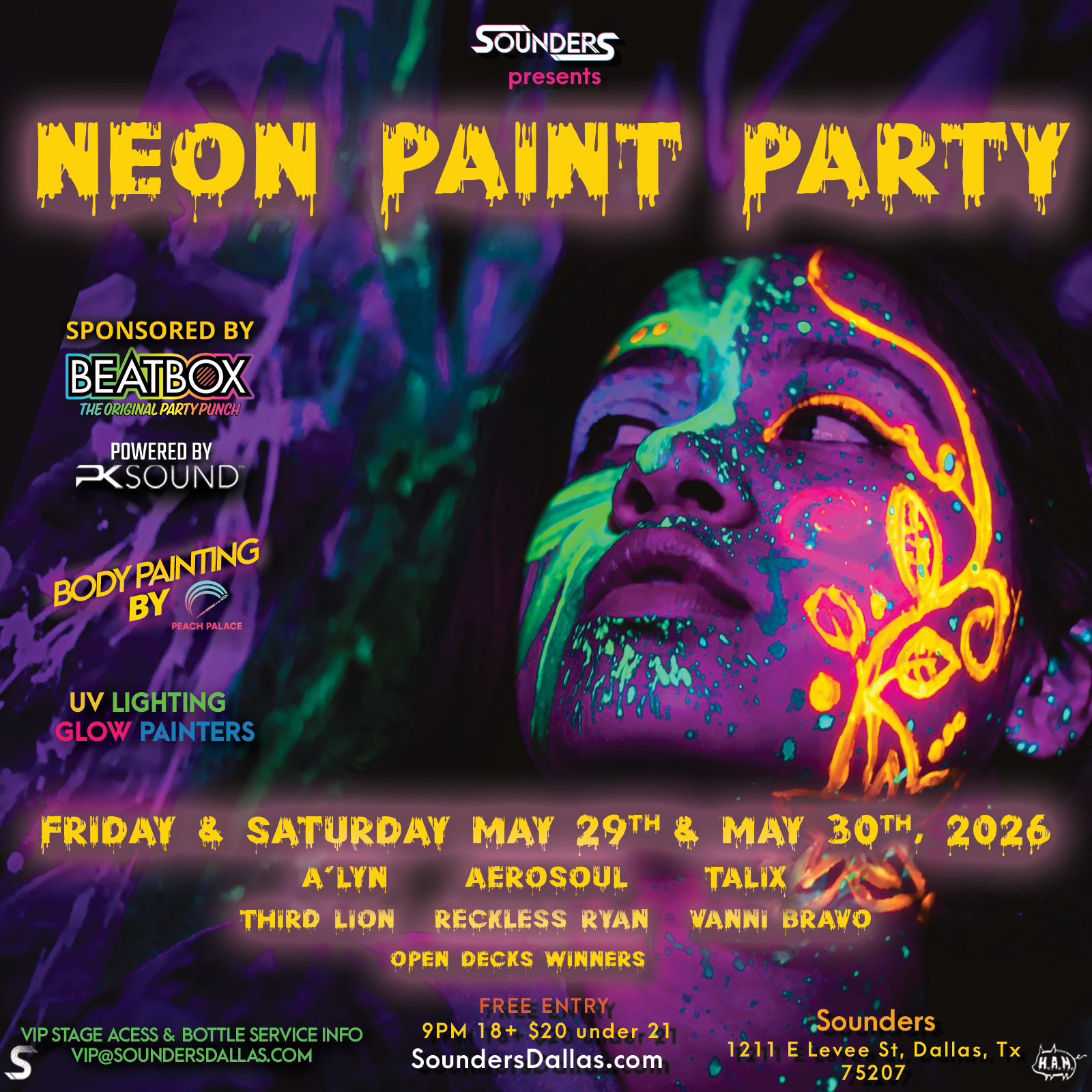 Neon Paint Party - 5/29 & 5/30 Dallas, TX