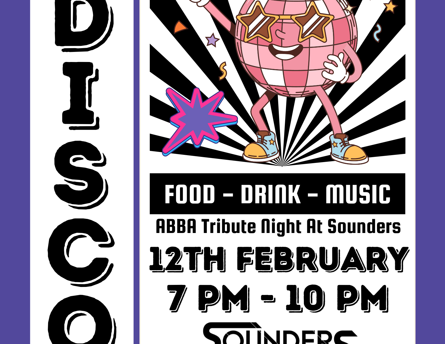 DISCO NIGHT: A TRIBUTE TO ABBA @ SOUNDERS - 2/12