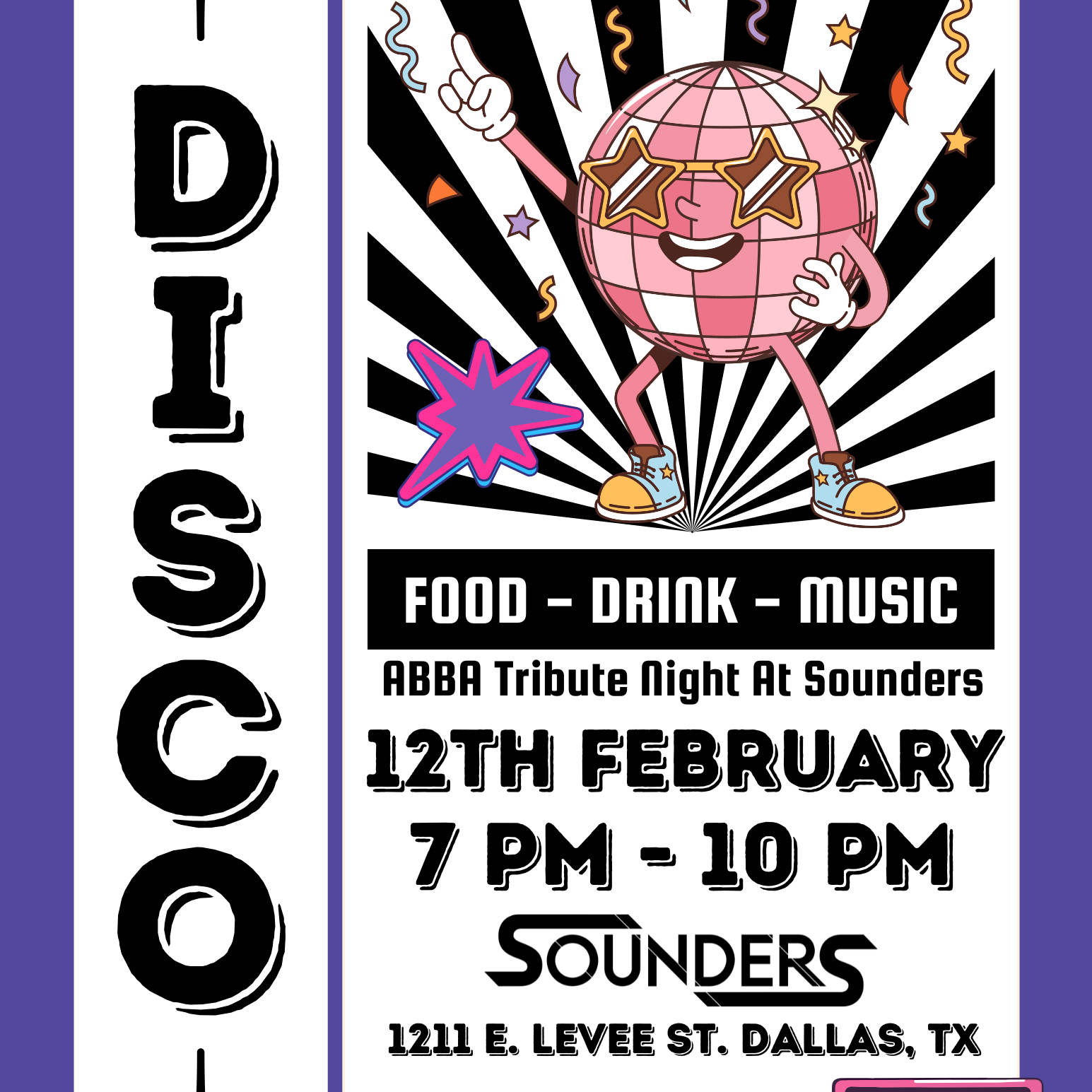 DISCO NIGHT: A TRIBUTE TO ABBA @ SOUNDERS - 2/12