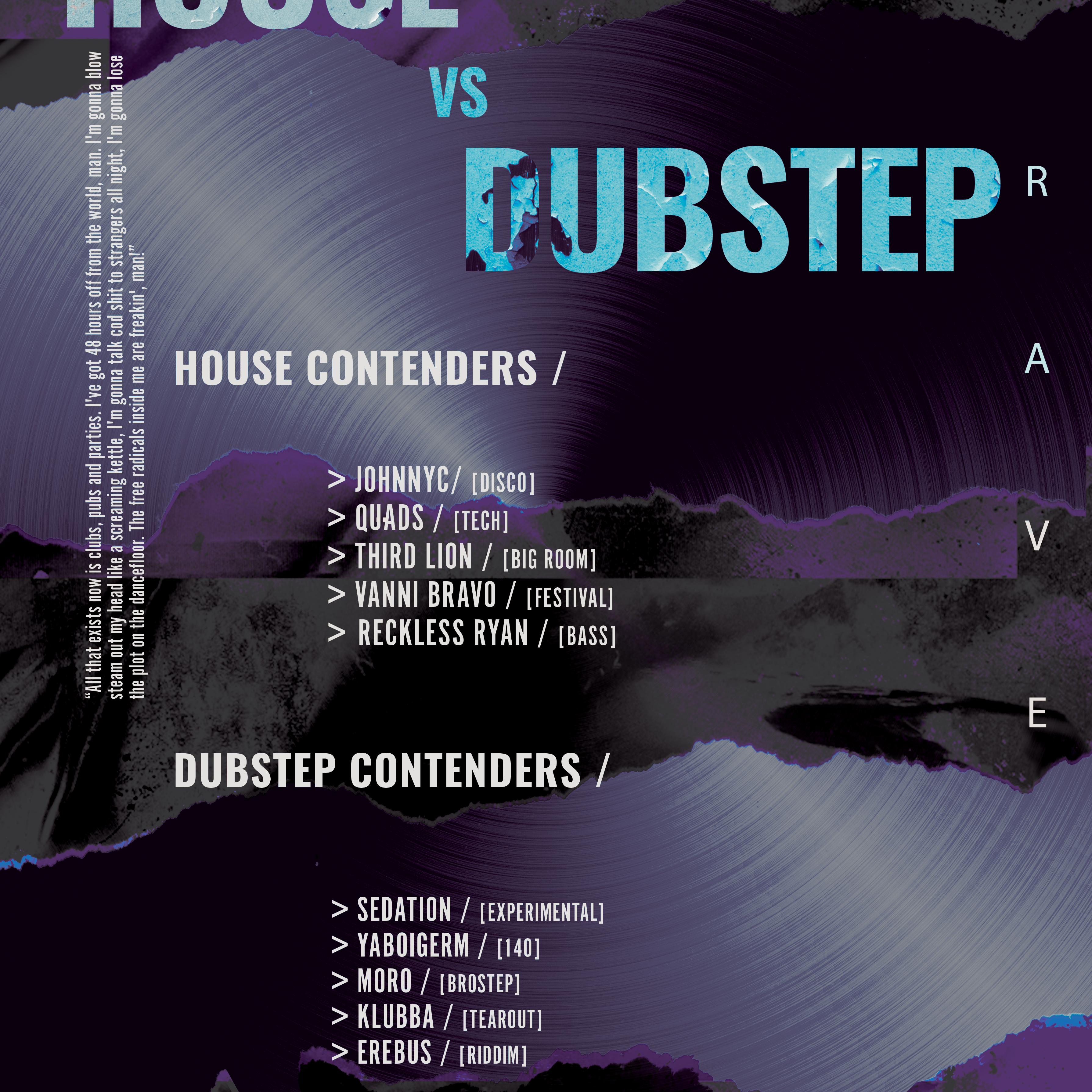 House VS Dubstep @ Sounders in Dallas Saturday September 6th