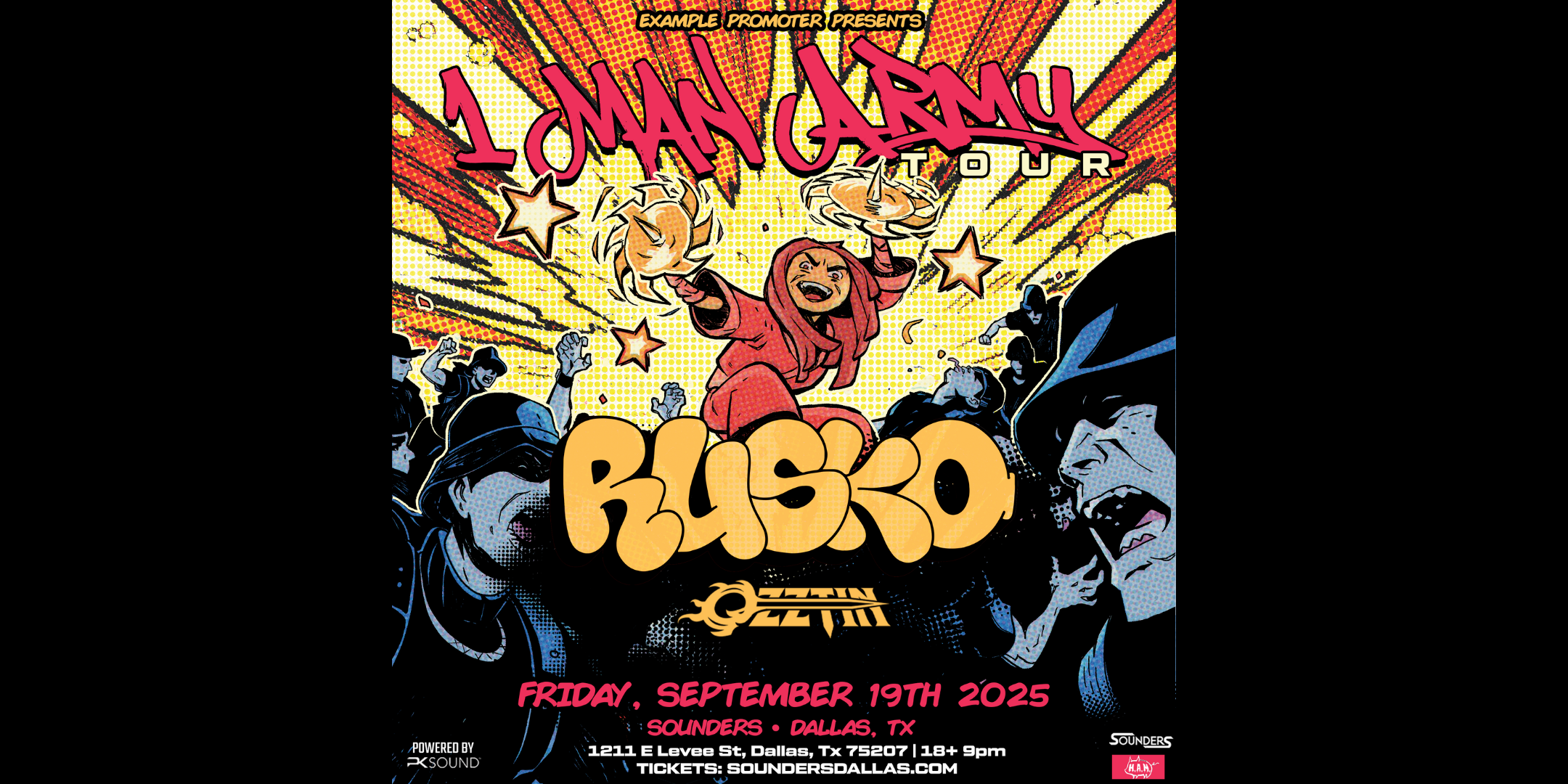 Rusko and Ozztin at Sounders in Dallas Friday September 19th, 2025